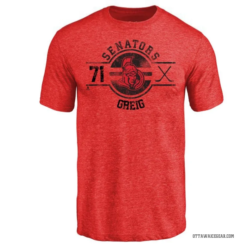 Ridly Greig Men's Red Ottawa Senators Insignia T-Shirt -