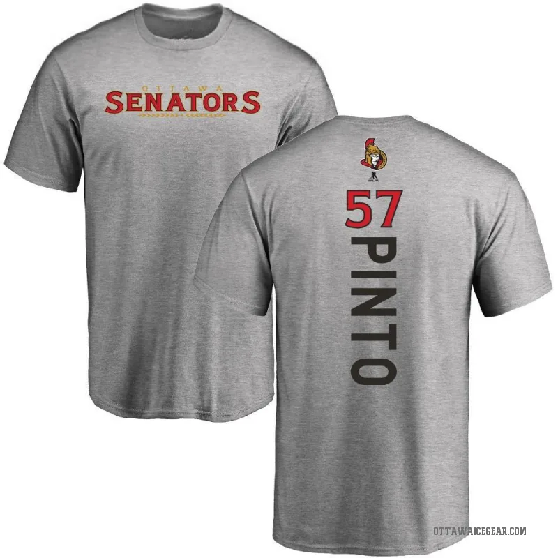 Shane Pinto Men's Ash Ottawa Senators Backer T-Shirt -