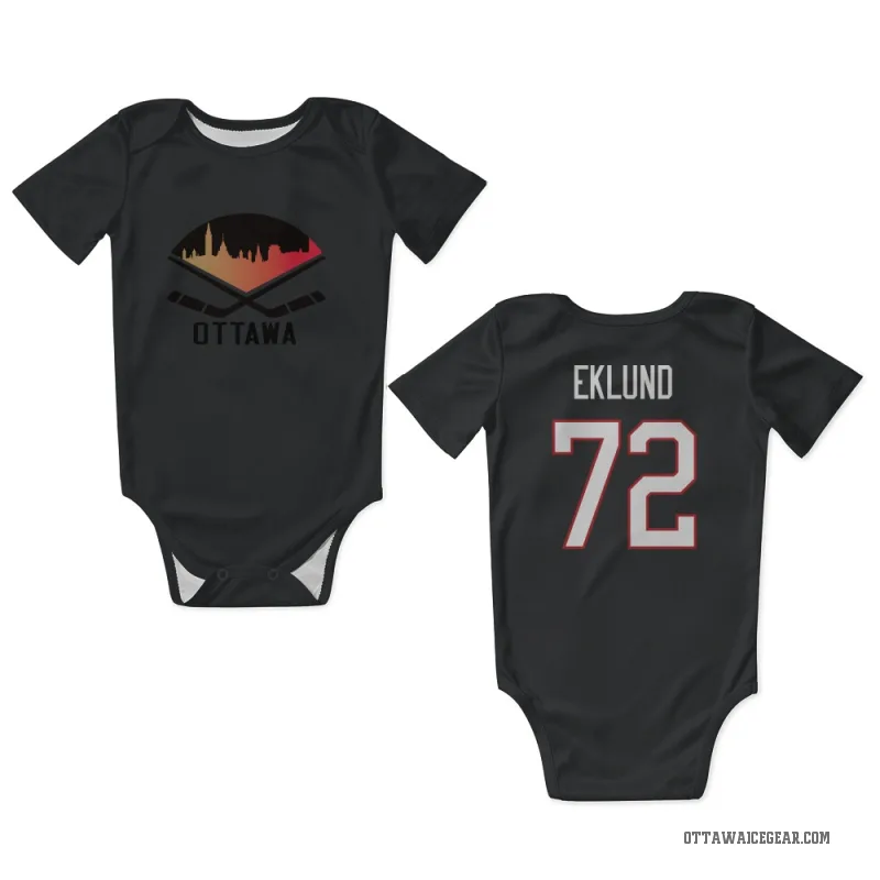 William Eklund  Black Ottawa Senators  Newborn & Infant Bodysuit