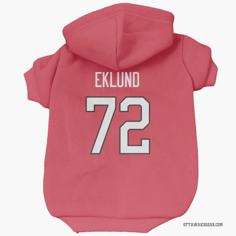 William Eklund  Red Ottawa Senators  Cat & Dog Pet Hoodie