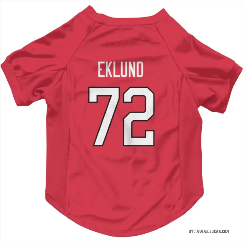 William Eklund  Red Ottawa Senators  Cat & Dog Pet Jersey