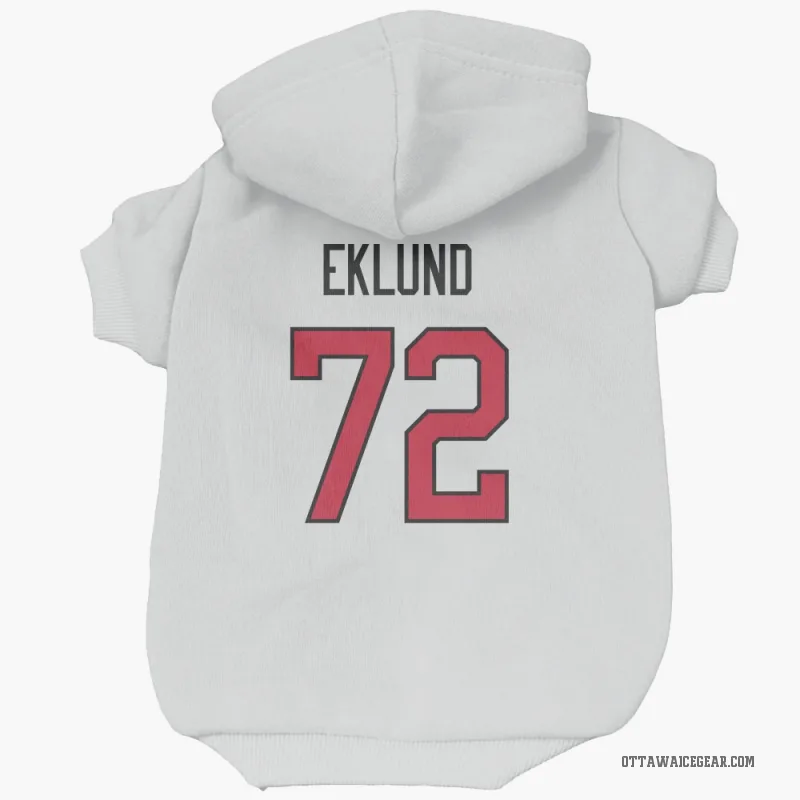 William Eklund  White Ottawa Senators  Cat & Dog Pet Hoodie