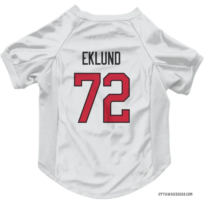 William Eklund  White Ottawa Senators  Cat & Dog Pet Jersey